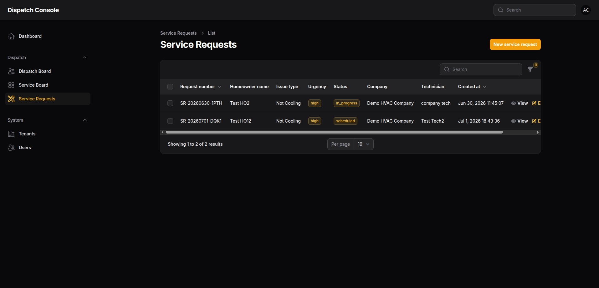 Custom Dispatch Console